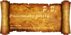 Paulcsenetz Delila névjegykártya